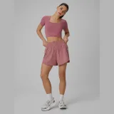 Dámský bezešvý tréninkový crop top - růžová · záber 2
