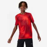 DECATHLON Detské športové tričko priedušné červené 5-6 r (113-122 cm) · záber 1