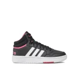 Dámská rekreační obuv ADIDAS Hoops 3.0 Mid core black cloud white pink fusion · záber 2