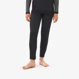 QUECHUA Detské bezšvové spodné termolegíny 900 Seamless na 5-15 rokov tmavomodré 8-9 r (131-140 cm) · záber 1