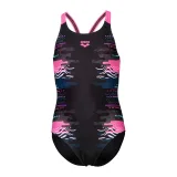 Dívčí plavecké jednodílné plavky ARENA GIRLS RHYTHM SWIMSUIT V BACK L · záber 2