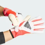Futbalové brankárske rukavice ADIDAS PRED GL COM WHITE LUCRED BLACK · záber 4