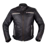 Kožená moto bunda W-TEC Helsin Farba čierno-biela, · záber 1