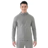 Pánska tréningová mikina so zipsom 4F SWEATSHIRT FNK M631-25M-GREY MELANGE · záber 1