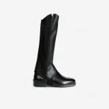 FOUGANZA Detské jazdecké minichapsy 500 syntetické čierne 6 r (25 cm) · záber 1