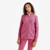 FOUGANZA Detská jazdecká mikina Litchi 500 na zips ružová 14-15 r (161-172 cm) · záber 1