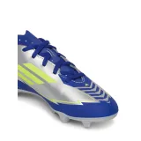 Chlapecké fotbalové kopačky outdoorové ADIDAS F50 Club Messi K FG silver metallic solar yellow lucid blue · záber 5