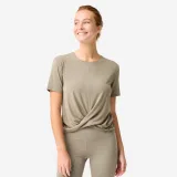 DECATHLON Dámske tričko Twist na jogu hnedé XL · záber 1