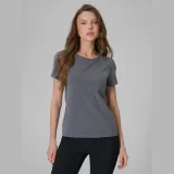 T-shirt slim hladký dámský - šedý · záber 1