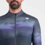 Pánský cyklistický dres s dlouhým rukávem SPORTFUL Flow supergiara thermal jersey, galaxy blue black · záber 5