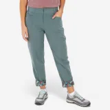 QUECHUA Dámske ľanové turistické nohavice NH500 zelené 2XL (L31) · záber 1