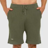 Pánske pletené kraťasy Iron Aesthetics Vibe, zelené · záber 5
