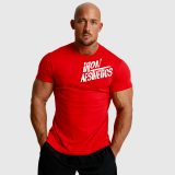 Pánske fitness tričko Iron Aesthetics Splash, červené · záber 5