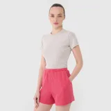 Dámské šortky casual z vaflové tkaniny - růžové · záber 1