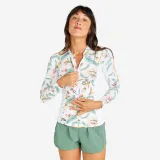 DECATHLON Dámske tričko 500 Belly s dlhým rukávom a UV ochranou biele XL · záber 1