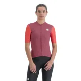 Dámský cyklistický dres s krátkým rukávem SPORTFUL Checkmate w jersey, pompelmo mulled grape · záber 1