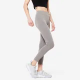 DOMYOS Dámske 7/8 legíny Fit+ 500 Slim na fitness sivé melírované XS (W26 L30) · záber 1