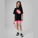 T-shirt loose hladké dívčí - černé · záber 2