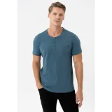 Pánské tričko s krátkým rukávem VOLCANO TM-HUBRIS-TURQUOISE · záber 2