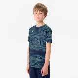 KIPSTA Detský futbalový dres Wavy Club čierno-zelený 7-8 r (123-130 cm) · záber 1
