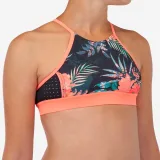 DECATHLON Vrchný diel dievčenských plaviek Baha 900 Shibo na surf čierny 12-13 r (149-159 cm) · záber 1