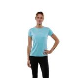 Dámské turistické tričko s krátkým rukávem EVERETT TecaShirt W blue melange · záber 1
