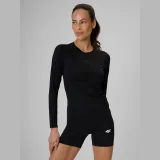 Tréninkový slim rychleschnoucí longsleeve dámský - černý · záber 1