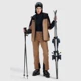 Lyžařské kalhoty softshell membrána 10000 dámské - hnědé · záber 1