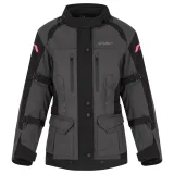 Dámska moto bunda W-TEC Barbata Farba čierno-šedo-ružová, · záber 2