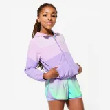 DOMYOS Dievčenská športová priedušná bunda fialová 14-15 r (160-166 cm) · záber 1