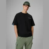 T-shirt loose s potiskem pánský - černý · záber 1
