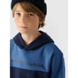 Chlapecká mikina s kapucí 4F JUNIOR SWEATSHIRT-JWAW24TSWSM1222-30S-DARK BLUE · záber 2
