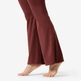 KIMJALY Rozšírené nohavice na jogu a pilates bordové 2XL (W39 L31) · záber 2