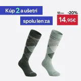 FOUGANZA Jazdecké ponožky 500 s kosoštvorcami zelené 43-46 · záber 1