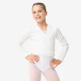 DOMYOS Dievčenský baletný zavinovací sveter 5-6 r (113-122 cm) · záber 1