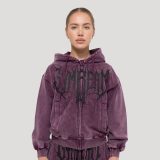 GymBeam Women‘s Abyss Hoodie Raisin - Méret: XS | Szín: Fialová | Tömeg: 0,64 g | Csomag: 32 · záber 1