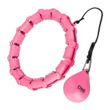 ONE FITNESS Masážní hula hoop OHA02 se závažím růžová (VÝPRODEJ) · záber 2