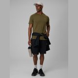 Trekkingové tričko s merino vlnou pánske - khaki · záber 2