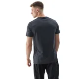 Pánské tréninkové tričko s krátkým rukávem 4F TSHIRT FNK-WSS24TFTSM599-20M-DEEP BLACK MELANGE · záber 4