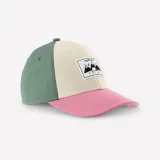 QUECHUA Detská turistická šiltovka MH100 Kid ružovo-zelená 48-52 cm · záber 1