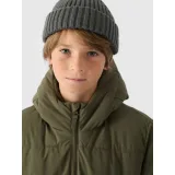 Chlapecká bunda 4F JUNIOR DOWN JACKET-JWAW24TDJAM464-43S-KHAKI · záber 2