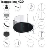 DOMYOS Spodná noha v tvare V na trampolínu 360/420 – náhradný diel bez · záber 2