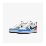 Chlapecká rekreační obuv NIKE Court Borough Low Recraft Jr white light crimson blue beyond thunder blue · záber 3