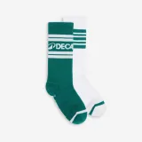 DECATHLON Ponožky Mid Calf, zelené a biele, dva páry 39-42 · záber 1