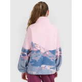 Dívčí fleecová mikina se zipem 4F JUNIOR FLEECE F344-4FJWAW25TFLEF344-91A-MULTICOLOUR 1 ALLOVER · záber 4