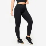 DOMYOS Dámske fitness legíny bezšvové čierne XL (W35 L31) · záber 1