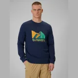Pánský longlseeve s potiskem - tmavě modrý · záber 1