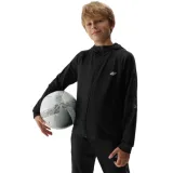 Chlapecká zateplená tréninková mikina se zipem 4F JUNIOR SWEATSHIRT FNK-JAW23TFSWM205-20S-DEEP BLACK · záber 1