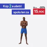 DECATHLON Pánske šortkové plavky Basic New modré M · záber 1