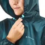 QUECHUA Dámska turistická bunda Raincut vodoodpudivá 1/2 zips modrá 2XS-S · záber 2